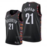 Maillot Brooklyn Nets Treveon Graham No 21 Ville Edition Noir