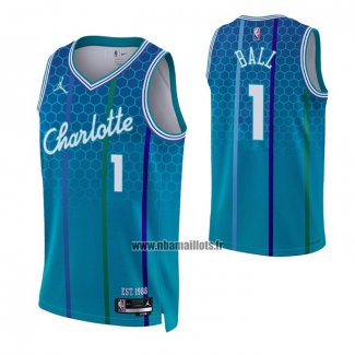 Maillot Charlotte Hornets Lamelo Ball NO 1 Ville 2022-23 Bleu