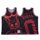 Maillot Chicago Bulls Coby White NO 0 Mitchell & Ness Big Face Noir