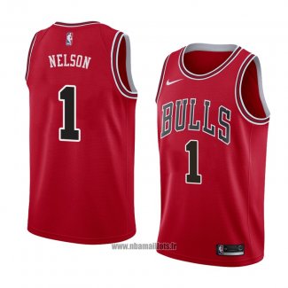 Maillot Chicago Bulls Jameer Nelson No 1 Icon 2018 Rouge