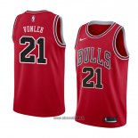 Maillot Chicago Bulls Noah Vonleh No 21 Icon 2018 Rouge