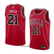 Maillot Chicago Bulls Noah Vonleh No 21 Icon 2018 Rouge