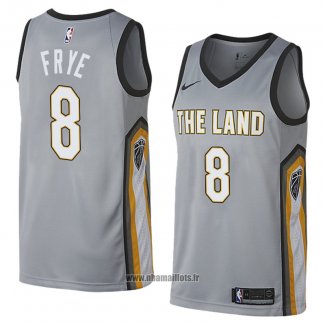 Maillot Cleveland Cavaliers Channing Frye No 8 Ville 2018 Gris