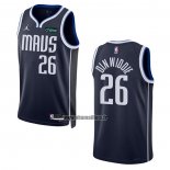 Maillot Dallas Mavericks Spencer Dinwiddie NO 26 Statement 2022-23 Bleu