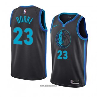 Maillot Dallas Mavericks Trey Burke No 23 Ville 2018-19 Bleu