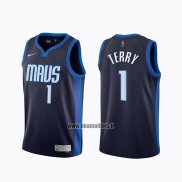 Maillot Dallas Mavericks Tyrell Terry No 1 Earned 2020-21 Bleu