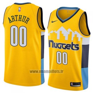 Maillot Denver Nuggets Darrell Arthur No 00 Statement 2018 Jaune