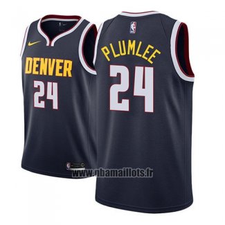 Maillot Denver Nuggets Mason Plumlee No 24 Icon 2018-19 Bleu