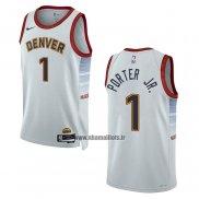 Maillot Denver Nuggets Michael Porter JR. NO 1 Ville 2022-23 Blanc