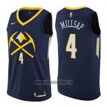 Maillot Denver Nuggets Paul Millsap No 4 Ville 2017-18 Bleu