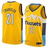 Maillot Denver Nuggets Wilson Chandler No 21 Statement 2018 Jaune