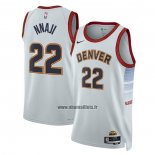 Maillot Denver Nuggets Zeke Nnaji NO 22 Ville 2022-23 Blanc