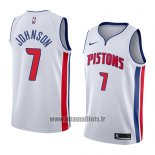 Maillot Detroit Pistons Stanley Johnson No 7 Association 2018 Blanc