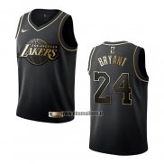 Maillot Enfant Golden Edition Los Angeles Lakers Kobe Bryant NO 24 Noir