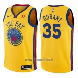 Maillot Enfant Golden State Warriors Kevin Durant No 35 Ville Jaune