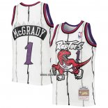 Maillot Enfant Tornto Raptors Tracy McGrady NO 1 Mitchell & Ness 1998-99 Blanc