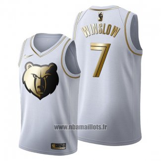 Maillot Golden Edition Memphis Grizzlies Justise Winslow No 7 2019-20 Blanc