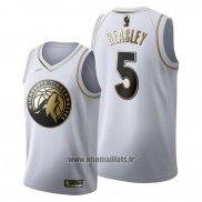 Maillot Golden Edition Minnesota Timberwolves Malik Beasley No 5 2019-20 Blanc