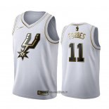 Maillot Golden Edition San Antonio Spurs Bryn Forbes No 11 Blanc