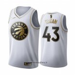 Maillot Golden Edition Tornto Raptors Pascal Siakam No 43 Blanc