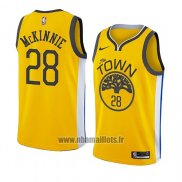 Maillot Golden State Warriors Alfonzo Mckinnie No 28 Earned 2018-19 Jaune