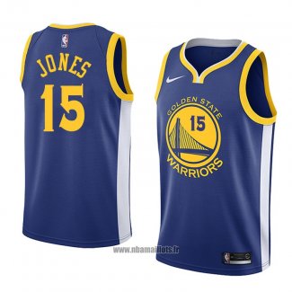 Maillot Golden State Warriors Damian Jones No 15 Icon 2018 Bleu