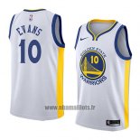 Maillot Golden State Warriors Jacob Evans No 10 Association 2018-19 Blanc