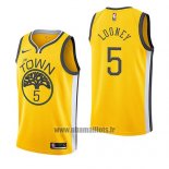 Maillot Golden State Warriors Kevon Looney No 5 Earned 2018-19 Jaune