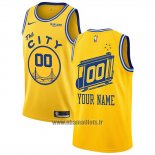 Maillot Golden State Warriors Personnalise Hardwood Classics 2019-20 Or