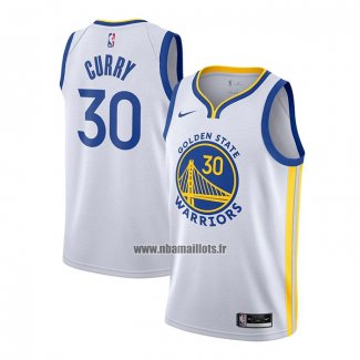 Maillot Golden State Warriors Stephen Curry No 30 Association 2020-21 Blanc