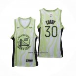 Maillot Golden State Warriors Stephen Curry No 30 Fashion Royalty Vert