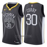 Maillot Golden State Warriors Stephen Curry No 30 Statement 2017-18 Noir