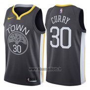 Maillot Golden State Warriors Stephen Curry No 30 Statement 2017-18 Noir
