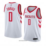 Maillot Houston Rockets Marquese Chriss No 0 Association 2018 Blanc