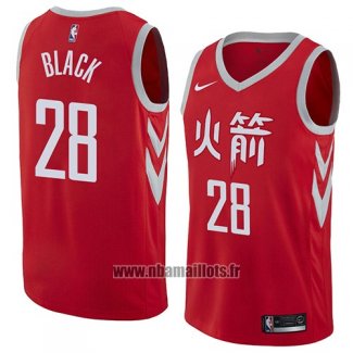 Maillot Houston Rockets Tarik Black No 28 Ville 2018 Rouge