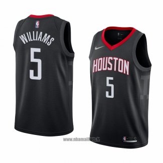 Maillot Houston Rockets Troy Williams No 5 Statement 2018 Noir