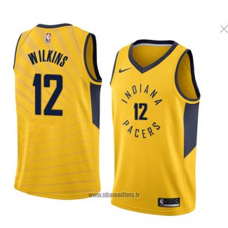 Maillot Indiana Pacers Damien Wilkins No 12 Statement 2018 Jaune