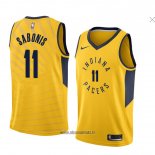 Maillot Indiana Pacers Domantas Sabonis No 11 Statement 2018 Jaune