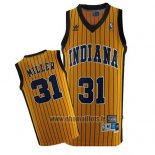 Maillot Indiana Pacers Reggie Miller No 31 Retro Jaune