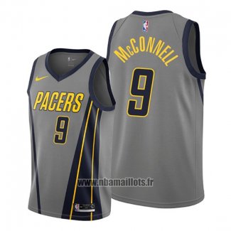 Maillot Indiana Pacers T.j. Mcconnell No 9 Ville 2019-20 Gris