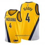 Maillot Indiana Pacers Victor Oladipo No 4 Statement Edition Jaune