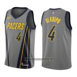 Maillot Indiana Pacers Victor Oladipo No 4 Ville 2018 Gris