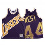 Maillot Los Angeles Lakers Jerry West NO 44 Mitchell & Ness Big Face Volet