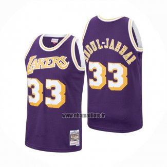 Maillot Los Angeles Lakers Kareem Abdul-jabbar NO 33 Mitchell & Ness 1983-84 Volet