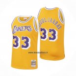 Maillot Los Angeles Lakers Kareem Abdul-jabbar NO 33 Mitchell & Ness 1984-85 Jaune