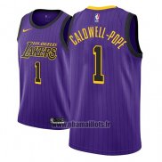 Maillot Los Angeles Lakers Kentavious Caldwell-pope No 1 Ville 2018 Volet