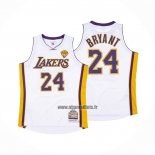 Maillot Los Angeles Lakers Kobe Bryant NO 24 Mitchell & Ness 2009-10 Blanc