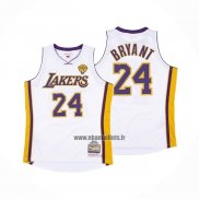 Maillot Los Angeles Lakers Kobe Bryant NO 24 Mitchell & Ness 2009-10 Blanc