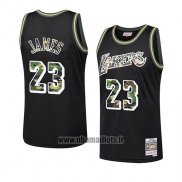 Maillot Los Angeles Lakers Lebron James Camuflaje Noir