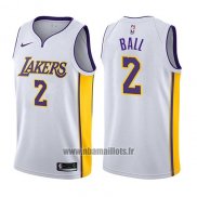 Maillot Los Angeles Lakers Lonzo Ball No 2 2017-18 Blanc